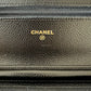 CHANEL Black Caviar Classic Wallet On Chain Gold Hardware