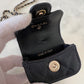 CHANEL Black Caviar AirPods Pro Case Quilted Flap Necklace Strap  Gold Hardware