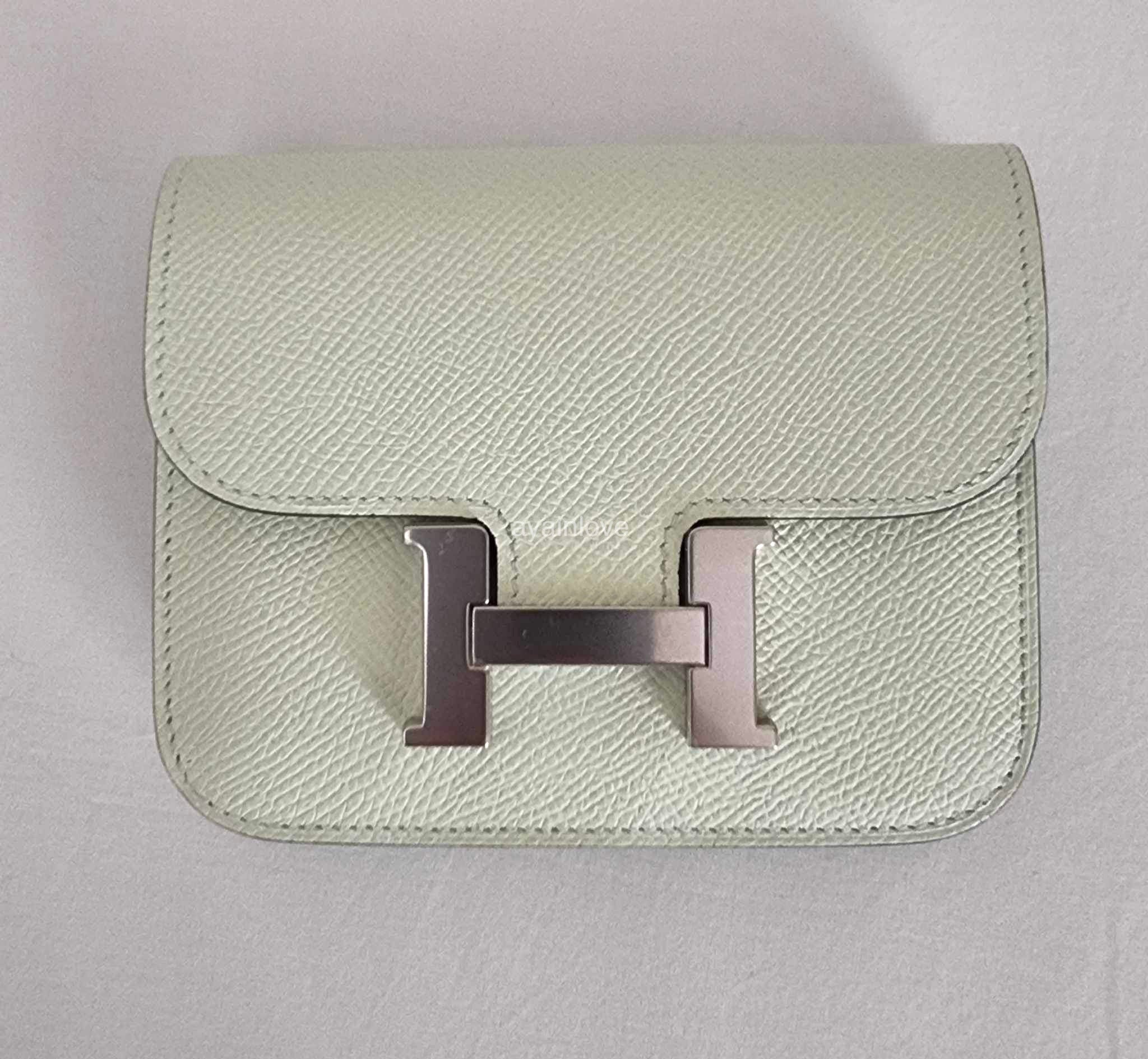 HERMES Constance Slim Epsom Vert Fizz Light Green with Inside