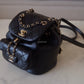 CHANEL 22A Mini Duma Black Drawstring Backpack Light Gold Hardware