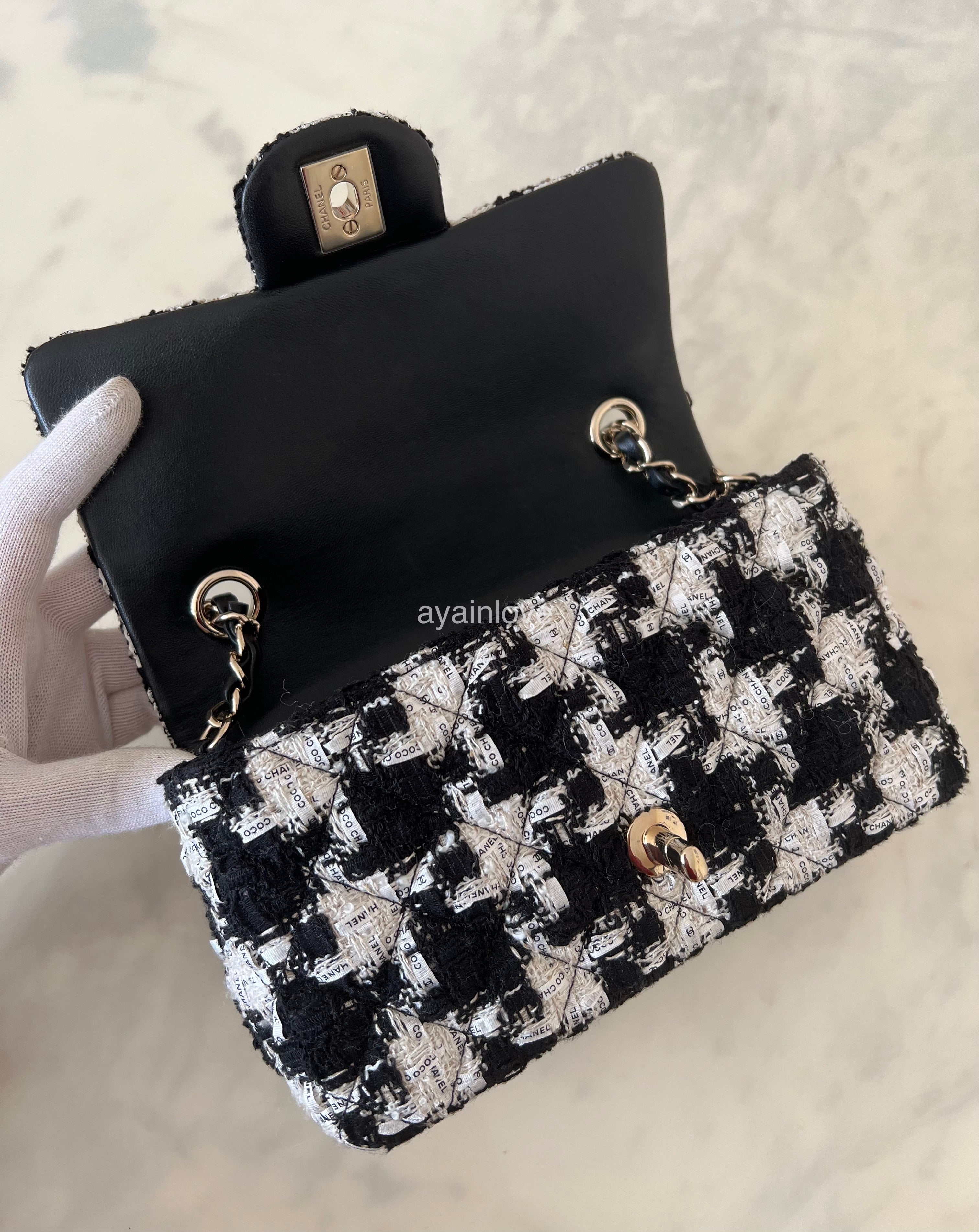 Chanel tweed mini on sale bag