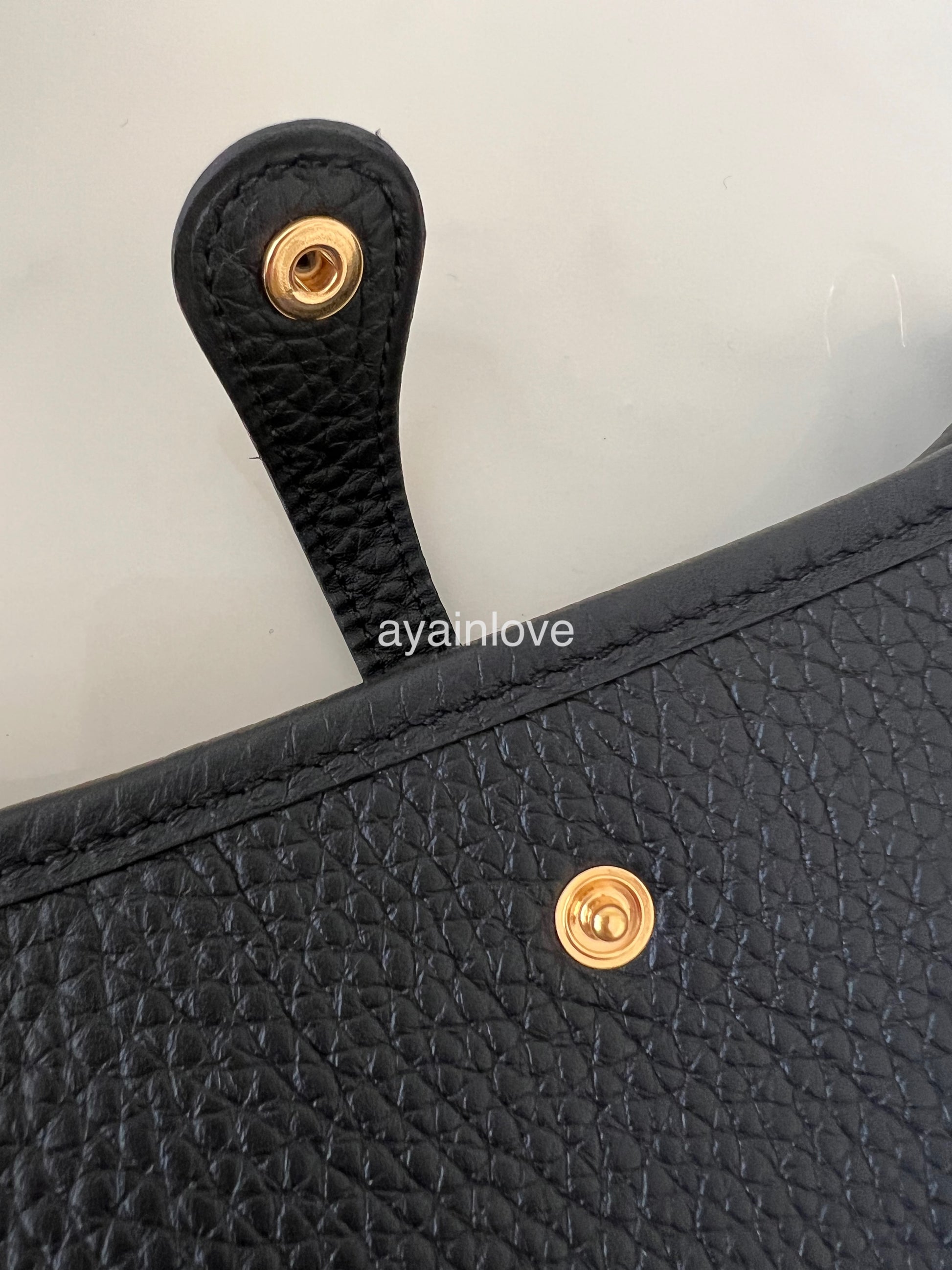Hermès Mini Evelyne Black Gold - Designer WishBags