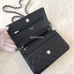 CHANEL Black Caviar Classic Wallet On Chain Microchipped Silver Hardware