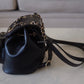 CHANEL 22A Mini Duma Black Drawstring Backpack Light Gold Hardware