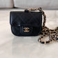 CHANEL Black Caviar AirPods Pro Case Quilted Flap Necklace Strap  Gold Hardware