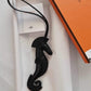 HERMES Hippo Seahorse Bag Charm So Black B Stamp