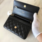 CHANEL Black Caviar Classic Wallet On Chain Gold Hardware