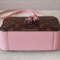 LOUIS VUITTON Saitonge Monogram Pink Rose Poudre Calf Skin Leather Gold Hardware