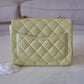 CHANEL 23C Light Green Microchipped Classic Quilted Square Mini Flap Bag Light Gold Hardware