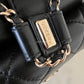 CHANEL 22A Mini Duma Black Drawstring Backpack Light Gold Hardware