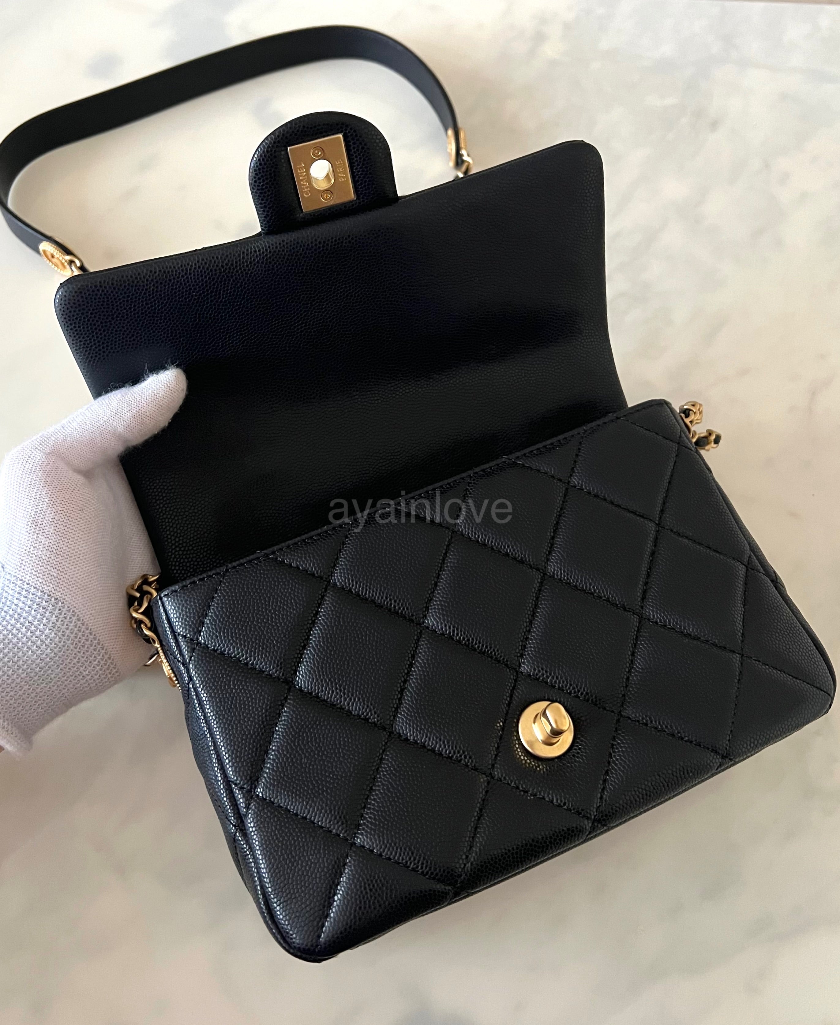 Mini flap bag chanel on sale caviar