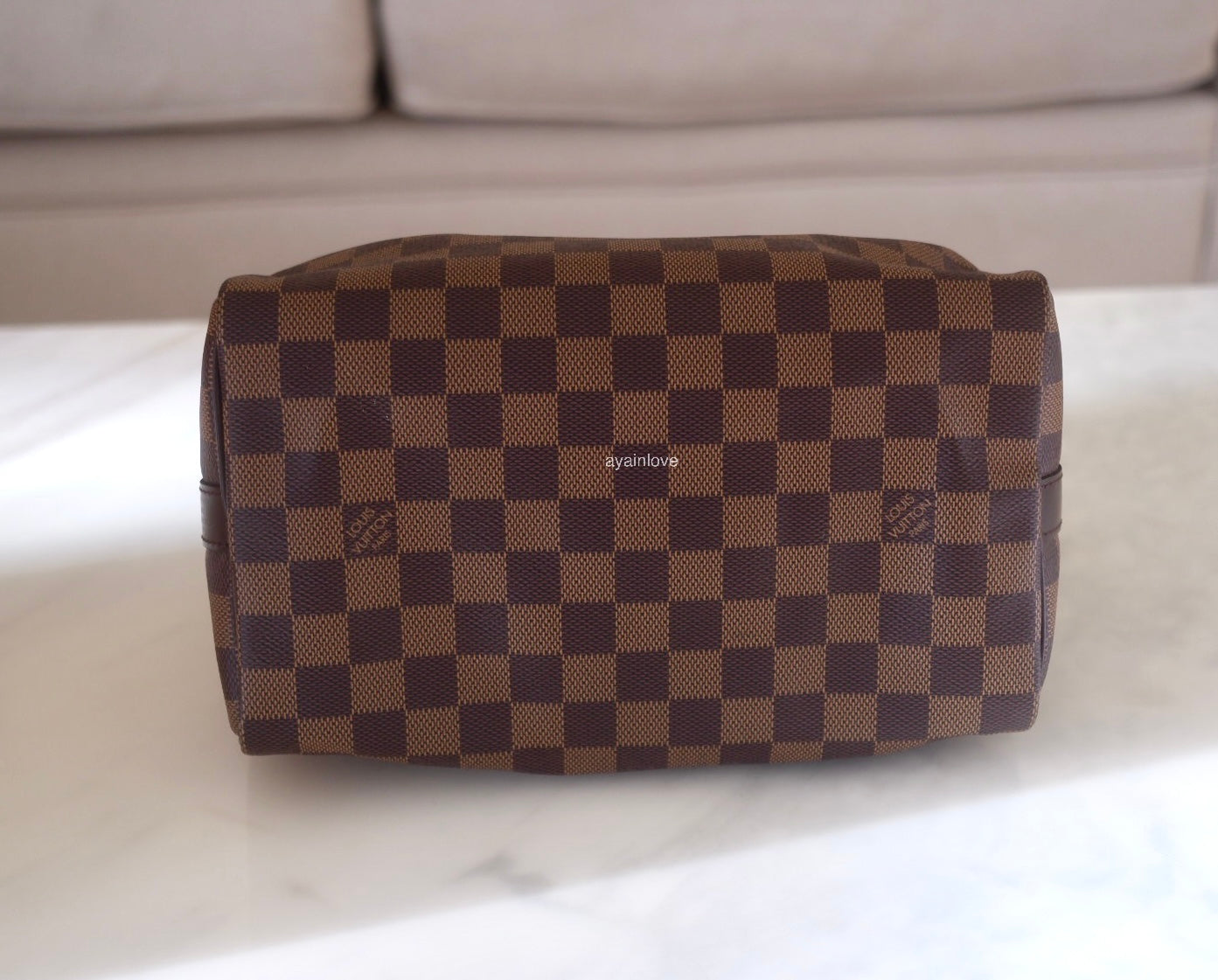 LOUIS VUITTON LV Speedy Bandouliere 25 Damier Ebene Gold Hardware