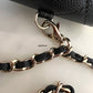 CHANEL Black Caviar AirPods Pro Case Quilted Flap Necklace Strap  Gold Hardware