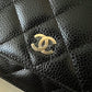 CHANEL Black Caviar Classic Wallet On Chain Gold Hardware