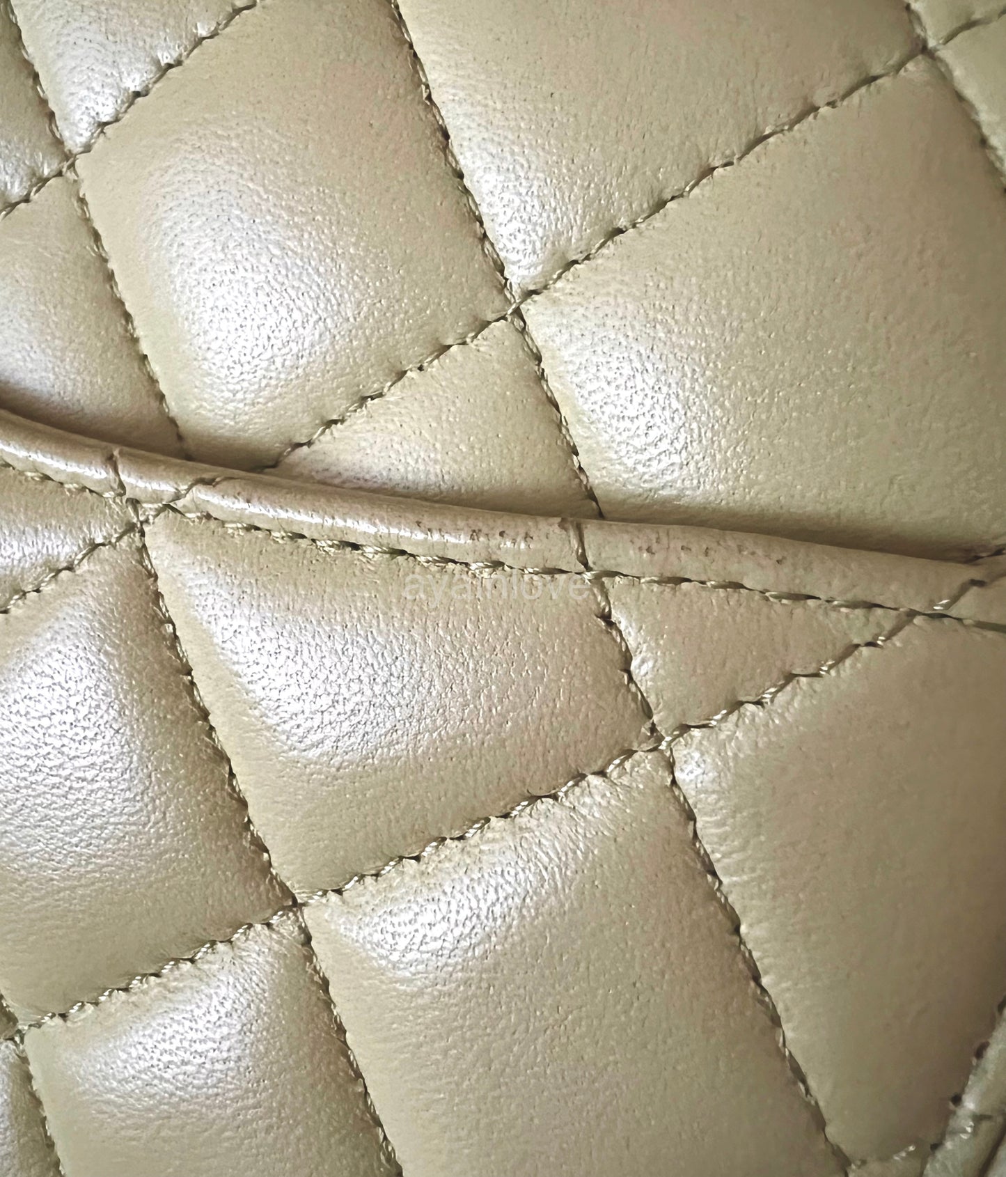 CHANEL 23C Light Green Microchipped Classic Quilted Square Mini Flap Bag Light Gold Hardware