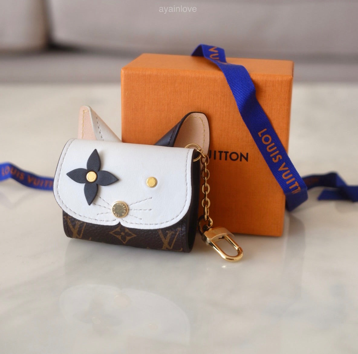 LOUIS VUITTON Cat EarPods Case AirPods Pro Gold Hardware