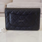 CHANEL Black Caviar Classic Wallet On Chain Microchipped Silver Hardware