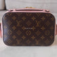 LOUIS VUITTON Saitonge Monogram Pink Rose Poudre Calf Skin Leather Gold Hardware