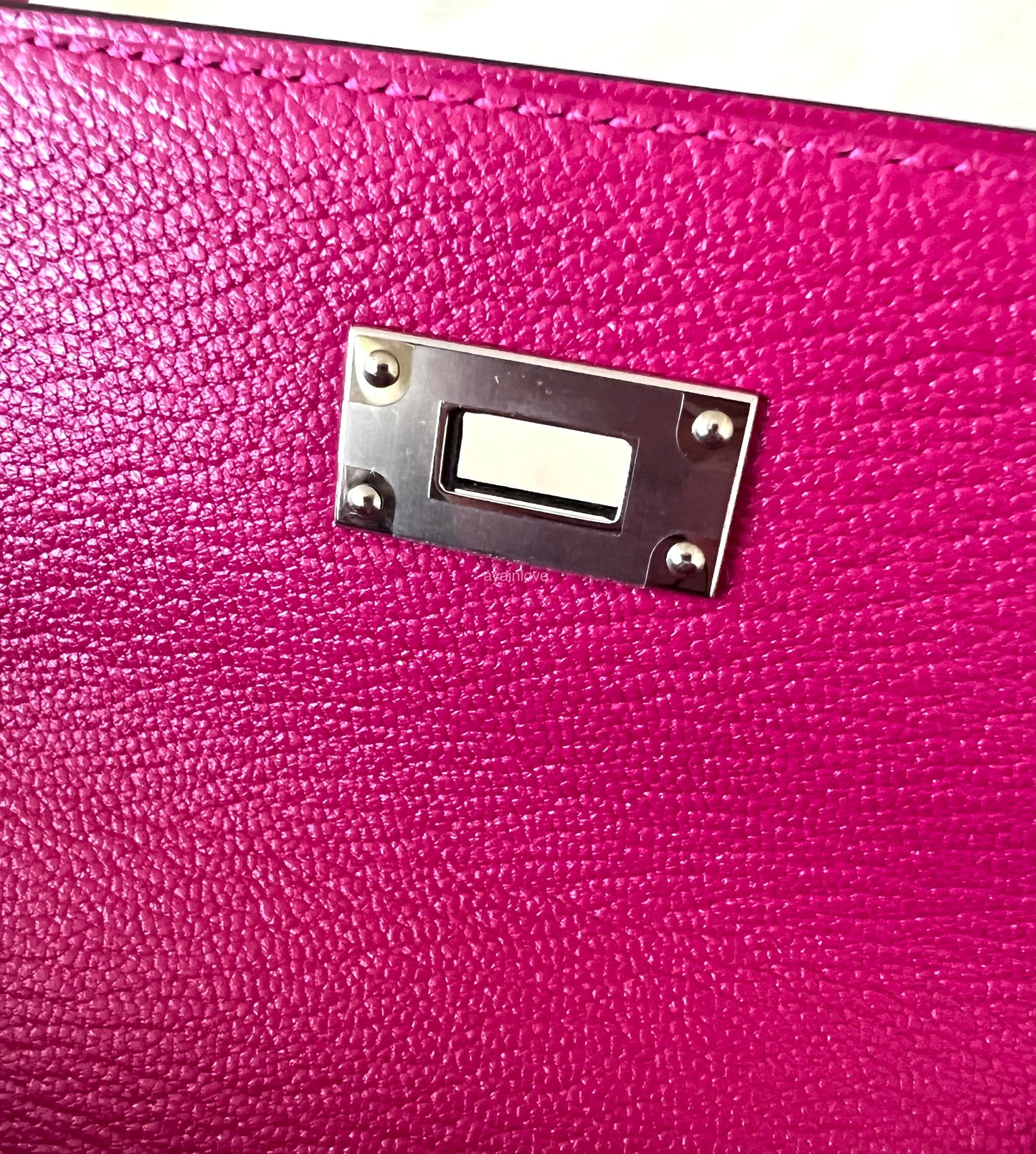 HERMES Kelly To Go 18 KTG Clutch Chèvre Rose Mexico Palladium Hardware