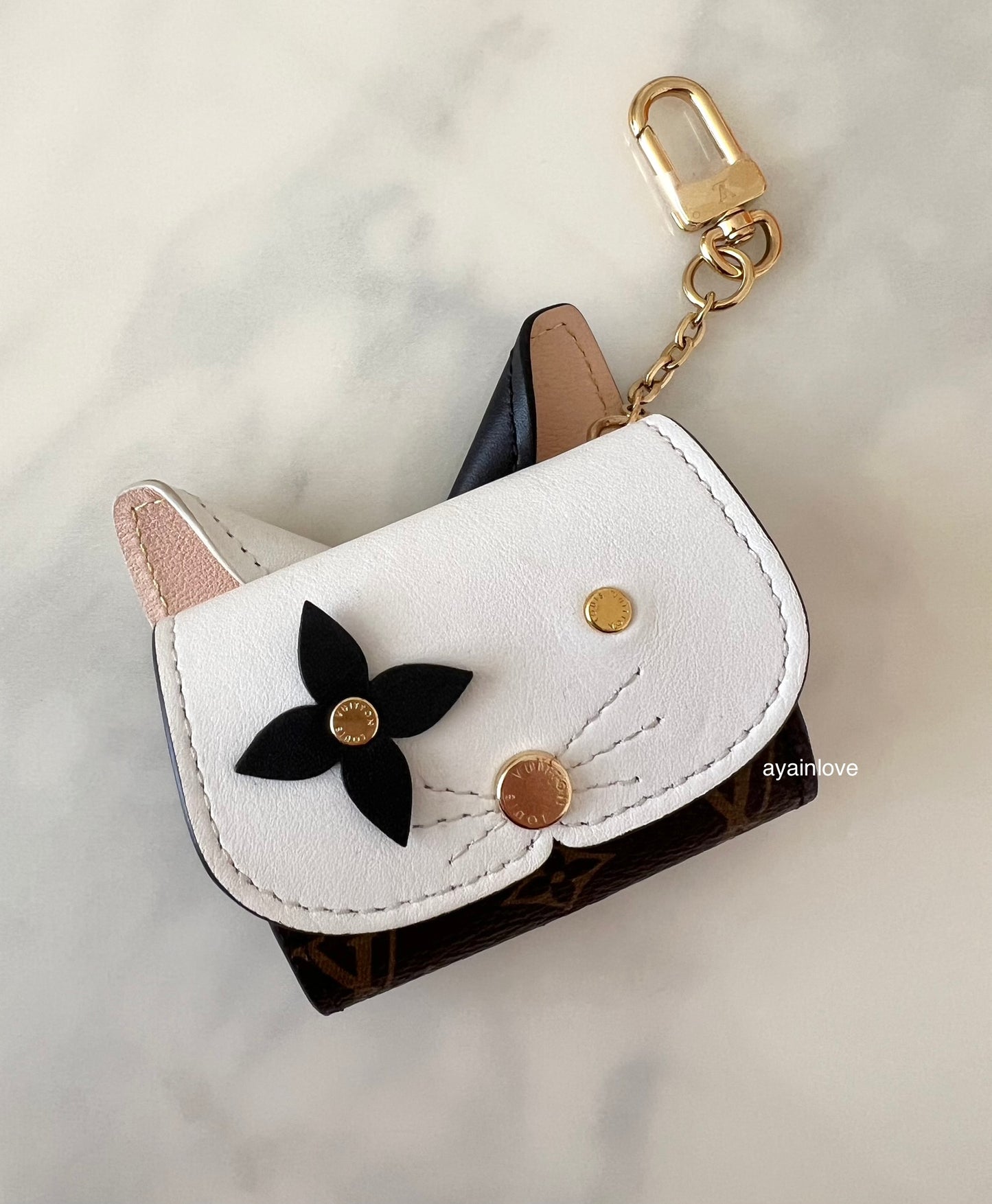 LOUIS VUITTON Cat EarPods Case AirPods Pro Gold Hardware