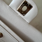 CHANEL 21S WHITE CAVIAR MEDIUM CLASSIC FLAP LIGHT GOLD HARDWARE