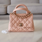 CHANEL 21P Light Pink Caviar Coco Handle Extra Mini 19cm Light Gold Hardware