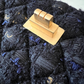 CHANEL 20K Black Navy Ribbon Tweed 2.55 Reissue Mini Gold Hardware