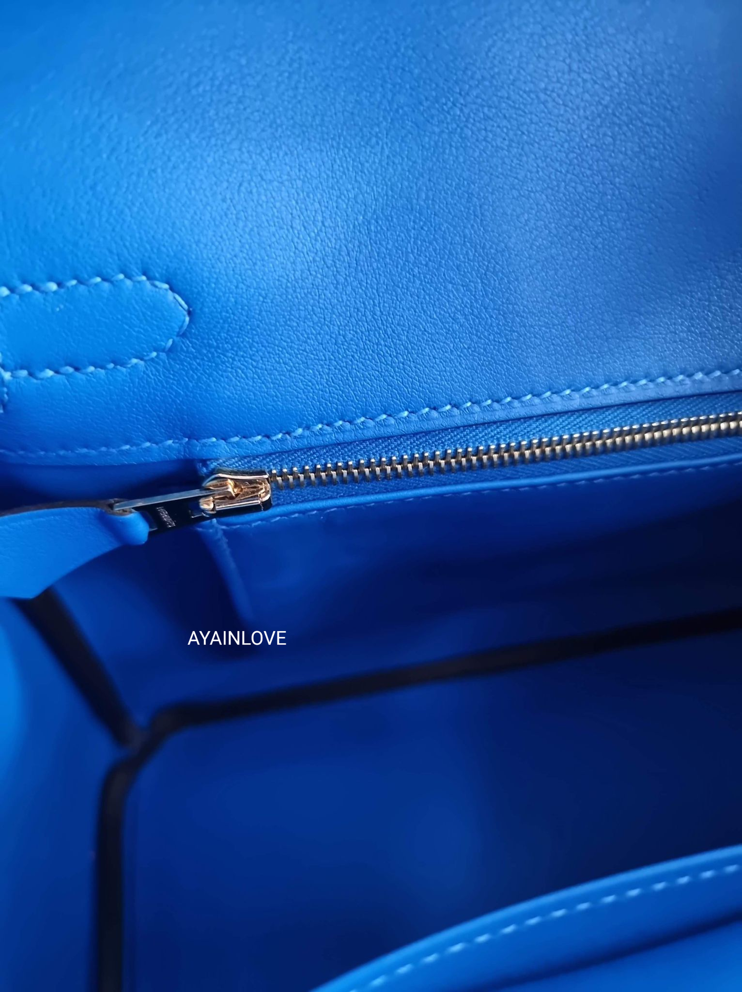 HERMES Birkin 25 Bleu Hydra Swift Gold Hardware D Stamp