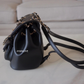 CHANEL 22A Mini Duma Black Lamb Skin Drawstring Backpack Light Gold Hardware*New*