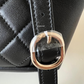 CHANEL 22A Mini Duma Black Lamb Skin Drawstring Backpack Light Gold Hardware*New*