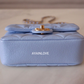 CHANEL 21K Iridescent Light Blue Caviar My Perfect Square Mini Flap Bag Gold Hardware