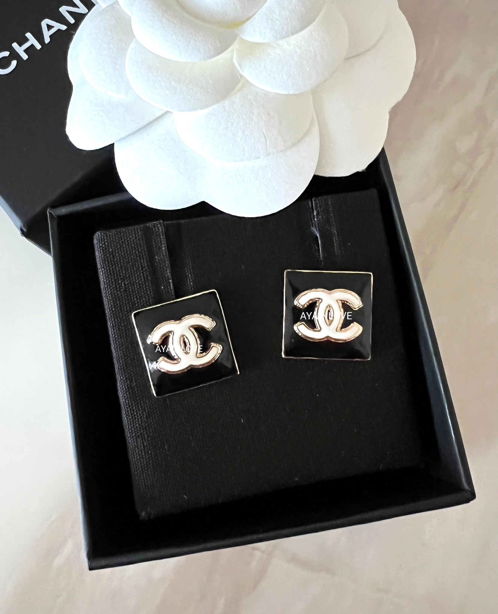 Chanel  Gold Tone Chanel Earrings on Designer Wardrobe