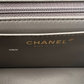 CHANEL 22A Grey Lambskin Top Handle Rectangle Mini Light Gold Hardware