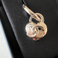 CHANEL 22B Heart Small Hoop Earrings Light Gold Hardware