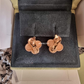 VAN CLEEF ARPELS VCA Hammered 18KT Rose Gold Vintage Alhambra Earrings