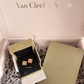 VAN CLEEF ARPELS VCA Hammered 18KT Rose Gold Vintage Alhambra Earrings