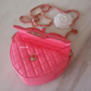 CHANEL 22S Pink Large Heart CC In Love Bag Light Gold Hardware