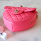 CHANEL 22S Pink Large Heart CC In Love Bag Light Gold Hardware