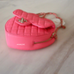 CHANEL 22S Pink Large Heart CC In Love Bag Light Gold Hardware