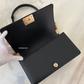 CLASSIC BLACK CAVIAR MEDIUM  BOY FLAP BAG GOLD  HARDWARE NEW