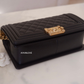 CLASSIC BLACK CAVIAR MEDIUM  BOY FLAP BAG GOLD  HARDWARE NEW