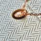 HERMES H Pop Mini Blanc Necklace Rose Gold Hardware