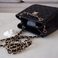 CHANEL 22S Black Caviar Mini Bucket Bag Light Gold Hardware