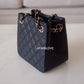 CHANEL 22S Black Caviar Mini Bucket Bag Light Gold Hardware