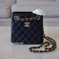 CHANEL 22S Black Caviar Mini Bucket Bag Light Gold Hardware