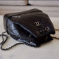 GABRIELLE BLACK CALF SKIN SMALL BACKPACK MIXED HARDWARE NEW