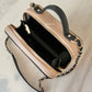 Chanel Classic Black Beige Filigree Medium Vanity Case Light Gold Hardware