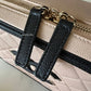 Chanel Classic Black Beige Filigree Medium Vanity Case Light Gold Hardware