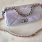 CHANEL 22P Iridescent Light Purple Lamb Skin 19 Small Flap Bag Mixed Hardware