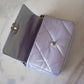 CHANEL 22P Iridescent Light Purple Lamb Skin 19 Small Flap Bag Mixed Hardware
